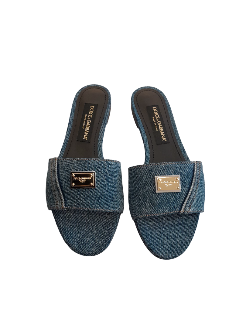 CIABATTA FLAT PATCH DENIM