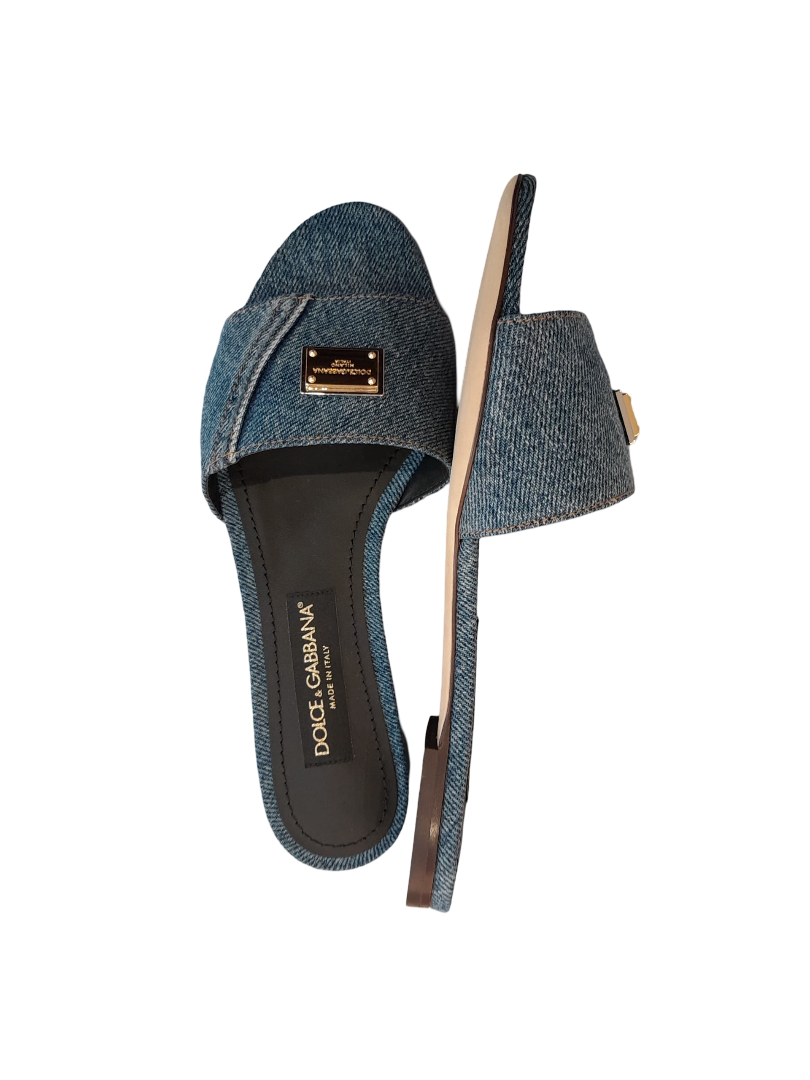 CIABATTA FLAT PATCH DENIM