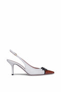 BEPOINTED SLINGBACK PUMP IN NATURAL & TABACO