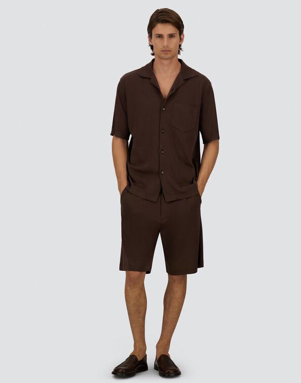 CAMISA DE MANGA CORTA DE JERSEY KNIT EFFECT