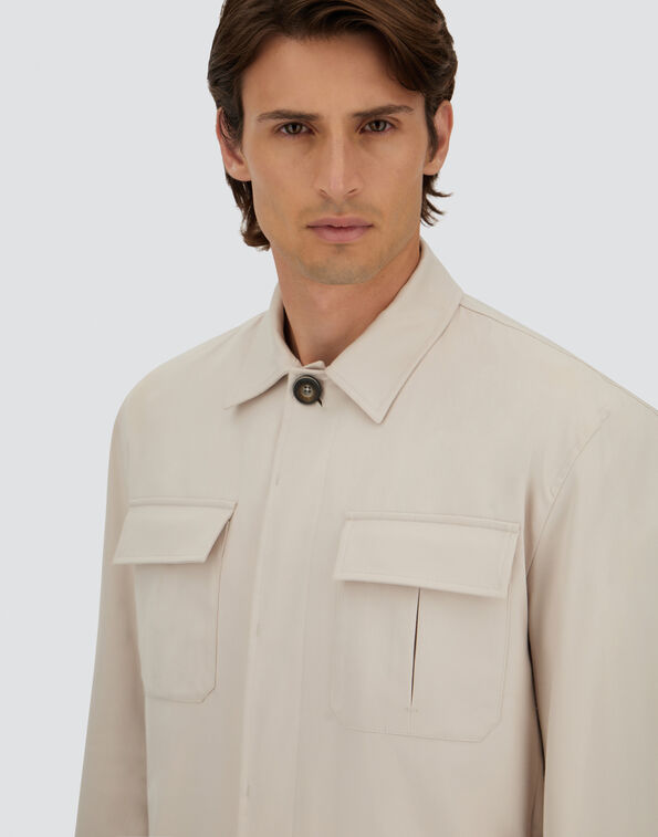 CHAQUETA CAMISERA DE COTTON GABARDINE STRETCH