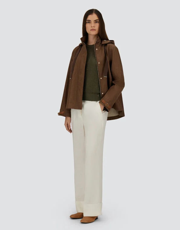 CHAQUETA DE CORTE ACAMPANADO DE 3 LAYERS LINEN