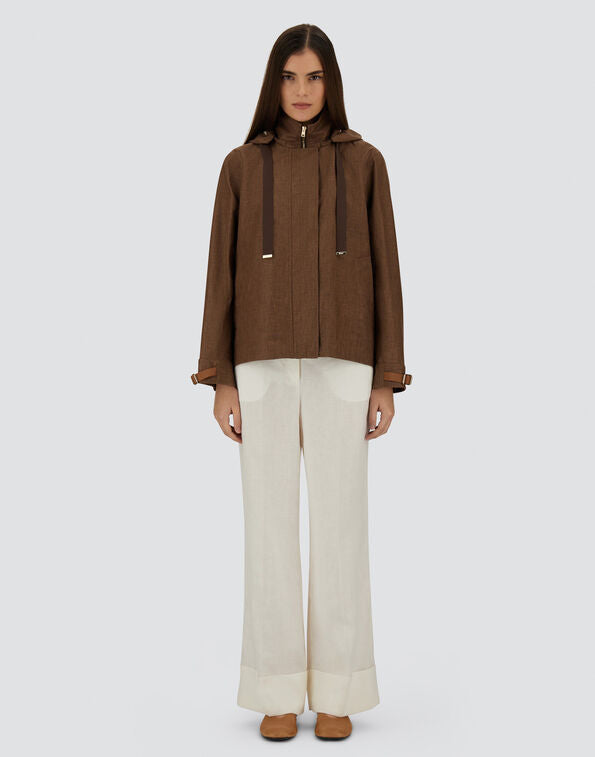 CHAQUETA DE CORTE ACAMPANADO DE 3 LAYERS LINEN