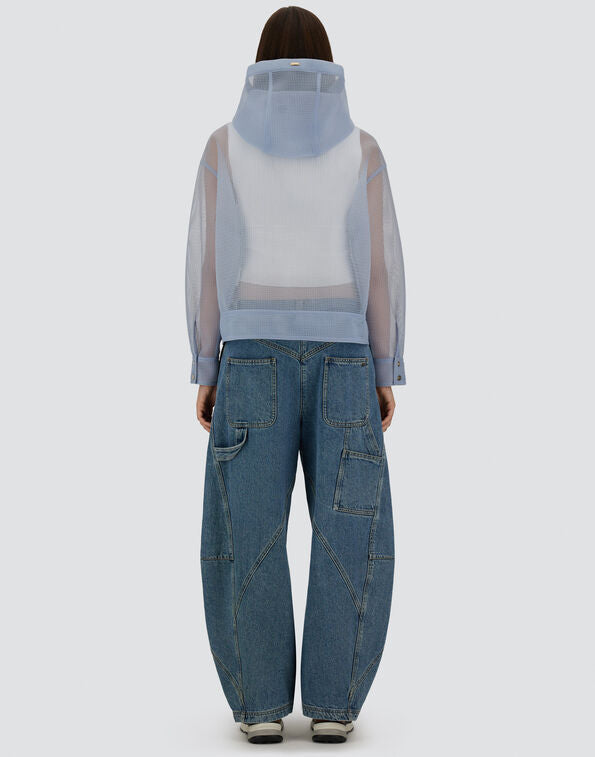 CHAQUETA DE SEE-THROUGH MESH