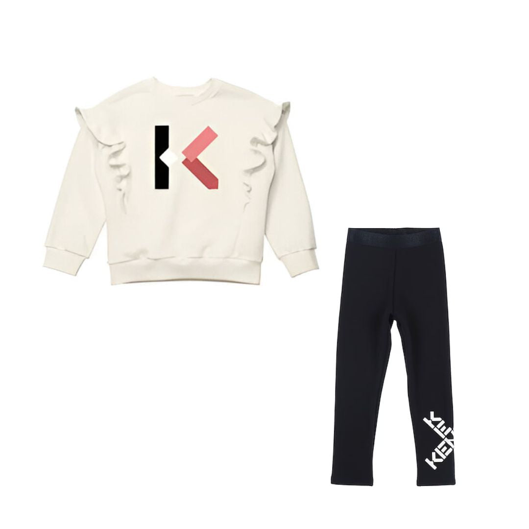 SUDADERA BEIGE & LEGGINS KENZO