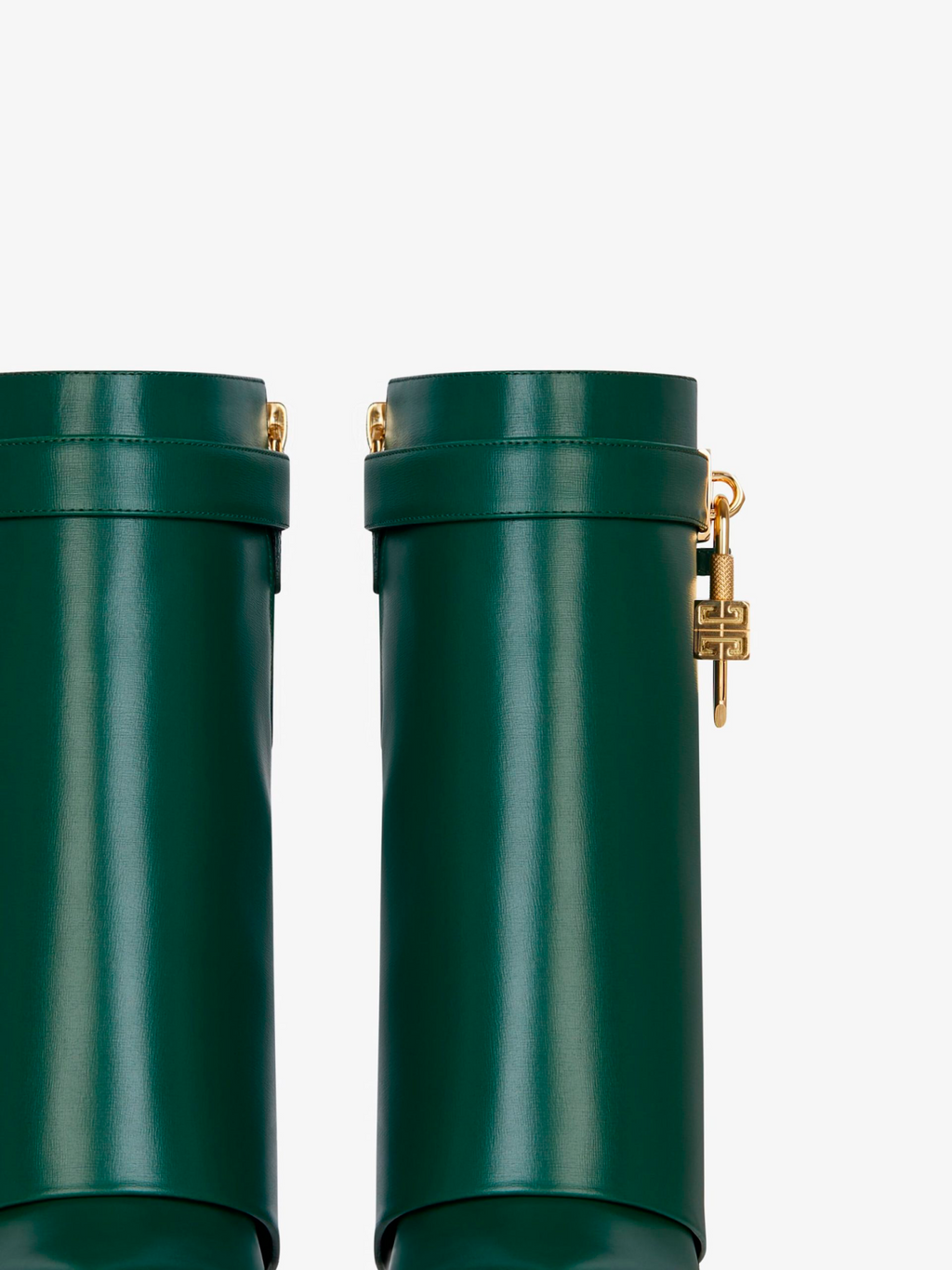 SHARK ANKLE BOOTS EMERALD GREEN LEATHER
