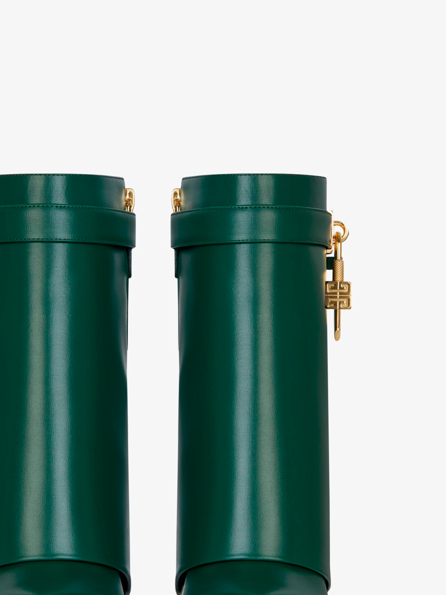 SHARK ANKLE BOOTS EMERALD GREEN LEATHER