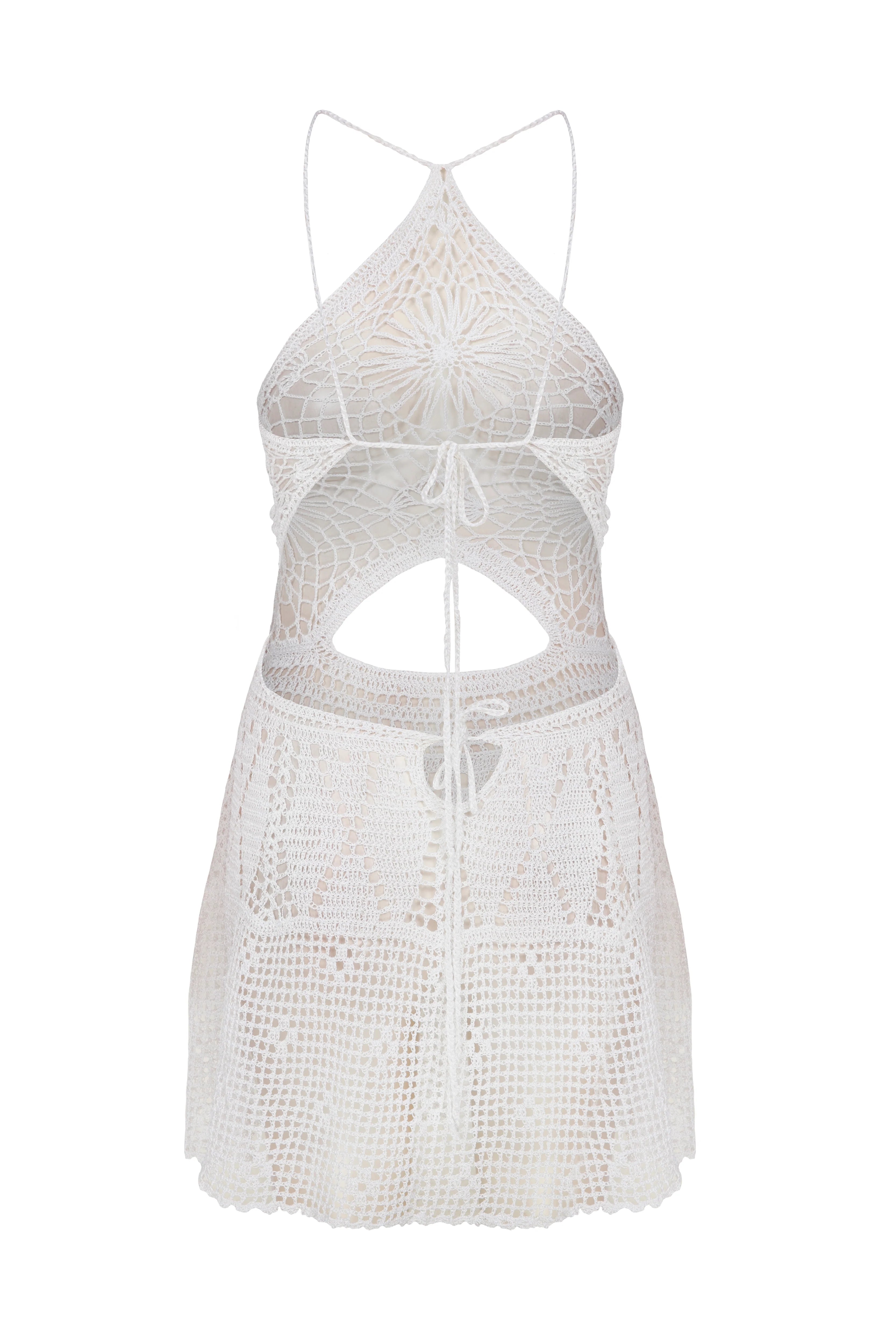 LOVA Handmade Crochet Cotton Mini Dress