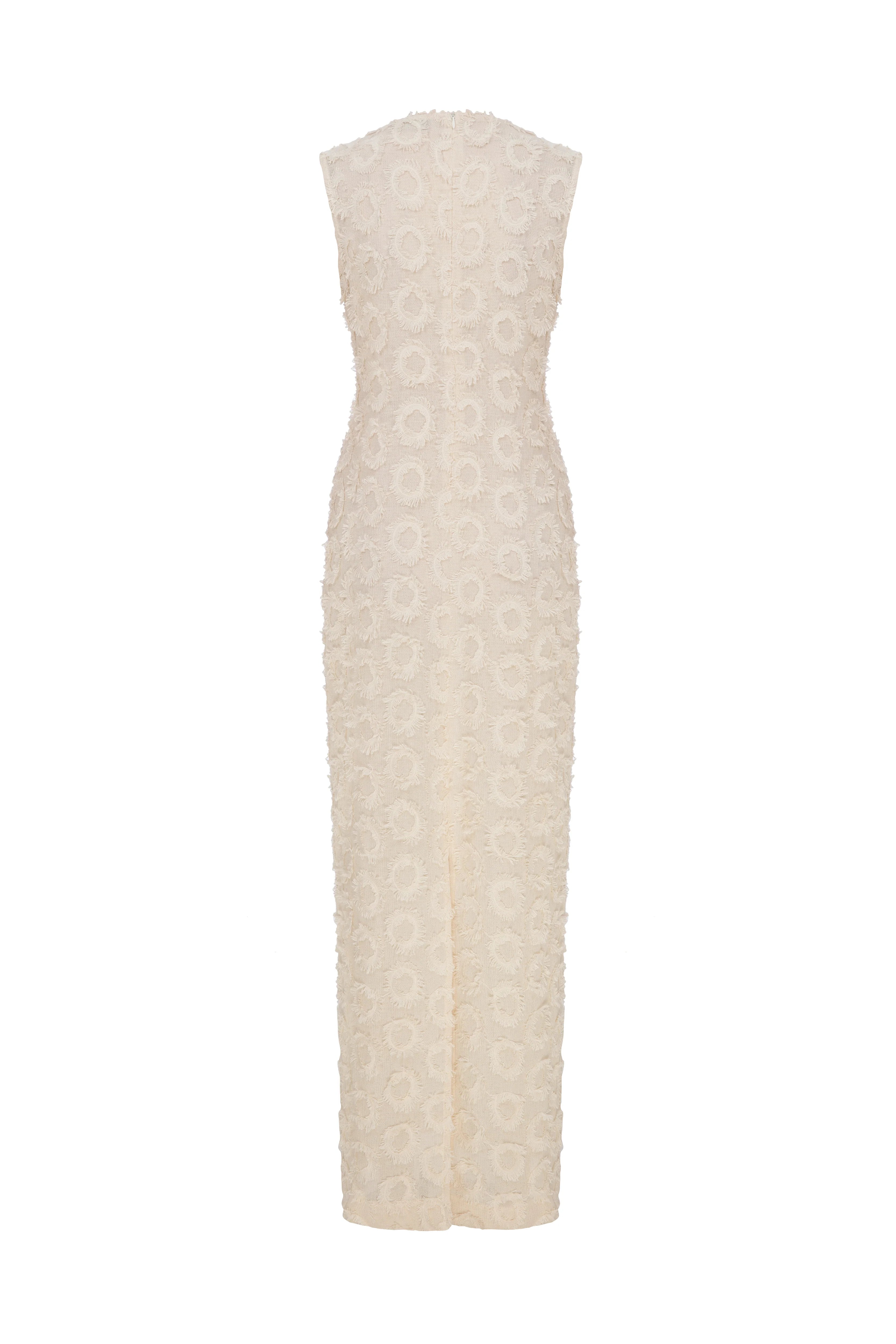 LUMA Aplique Embroidered  Sleeveless Maxi Dress