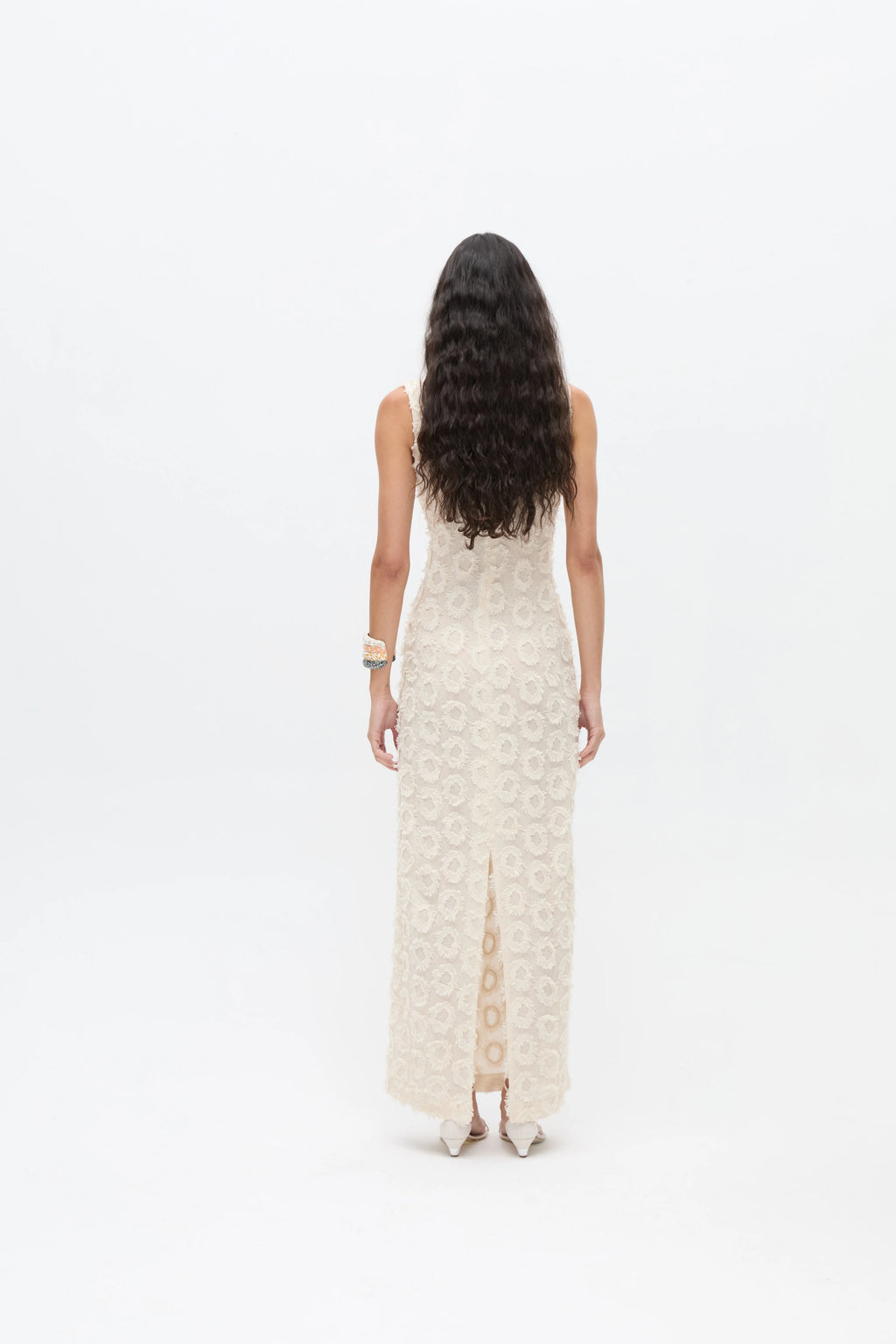 LUMA Aplique Embroidered  Sleeveless Maxi Dress