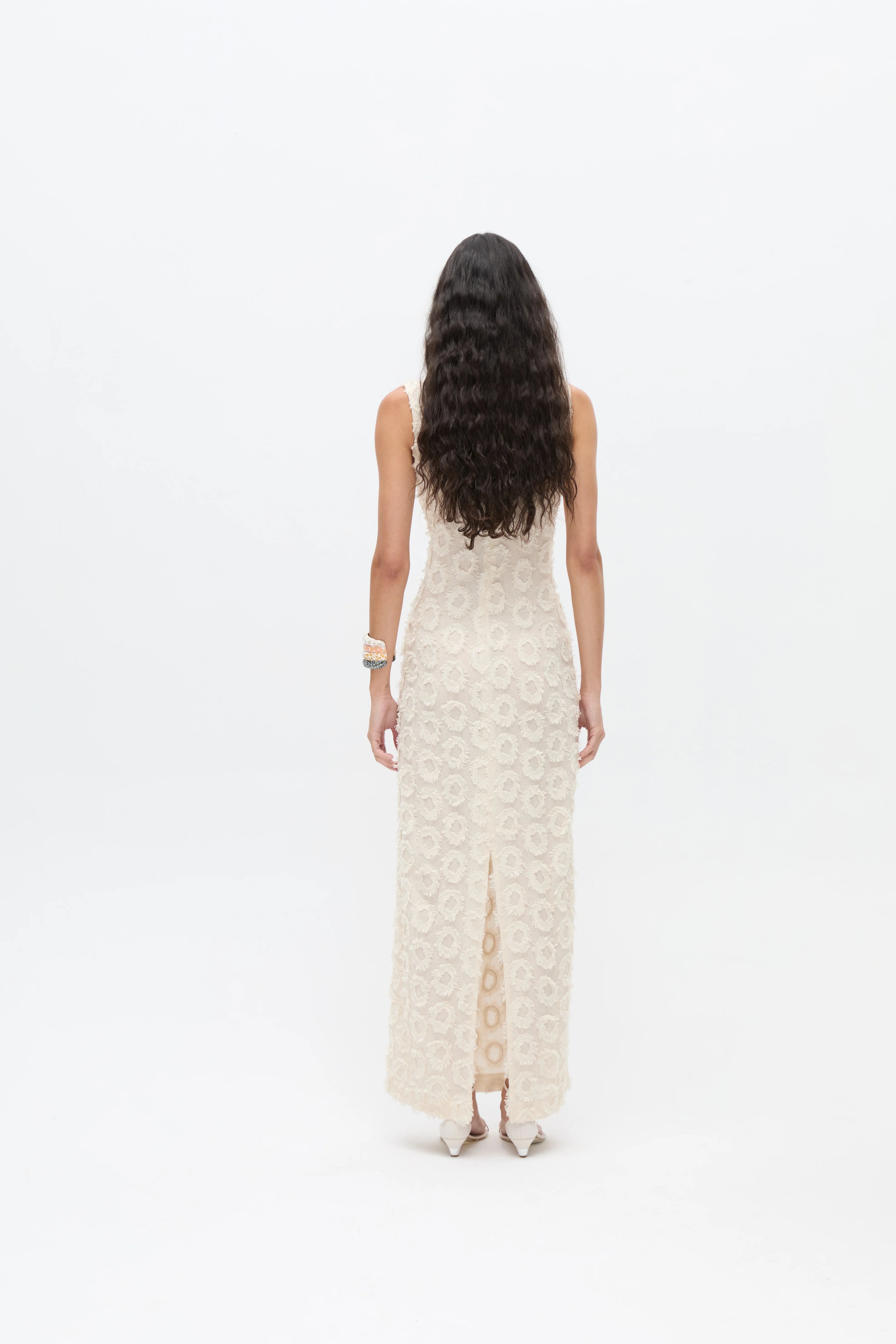 LUMA Aplique Embroidered  Sleeveless Maxi Dress