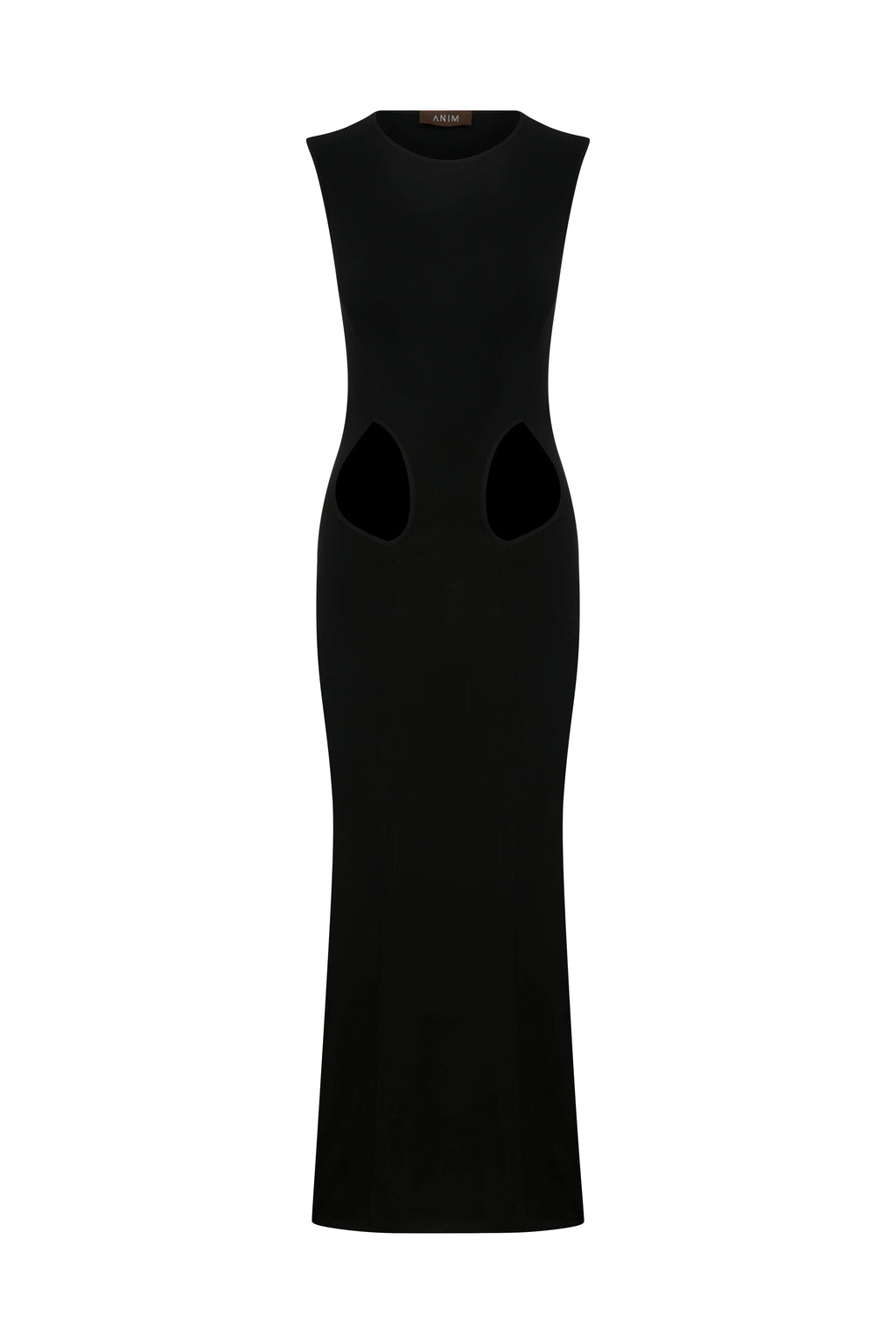 MELI Short Sleeved Midi Dress With Cut Details On The Front