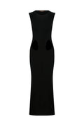 MELI Short Sleeved Midi Dress With Cut Details On The Front