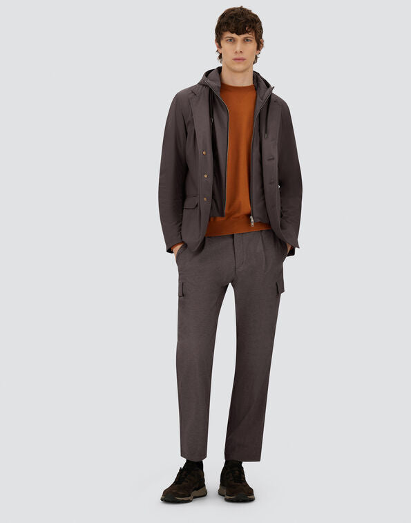 PANTALONES CARGO RESORT DE NYLON ELÁSTICO EFECTO JASPEADO