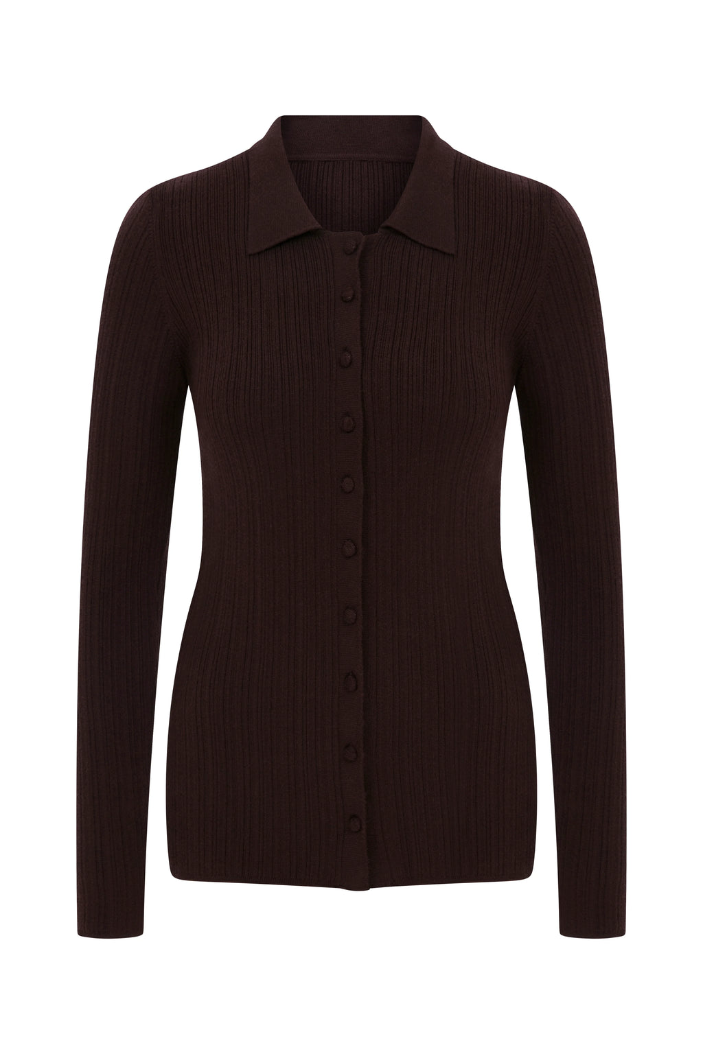 RHEA Knitted Collared Cardigan