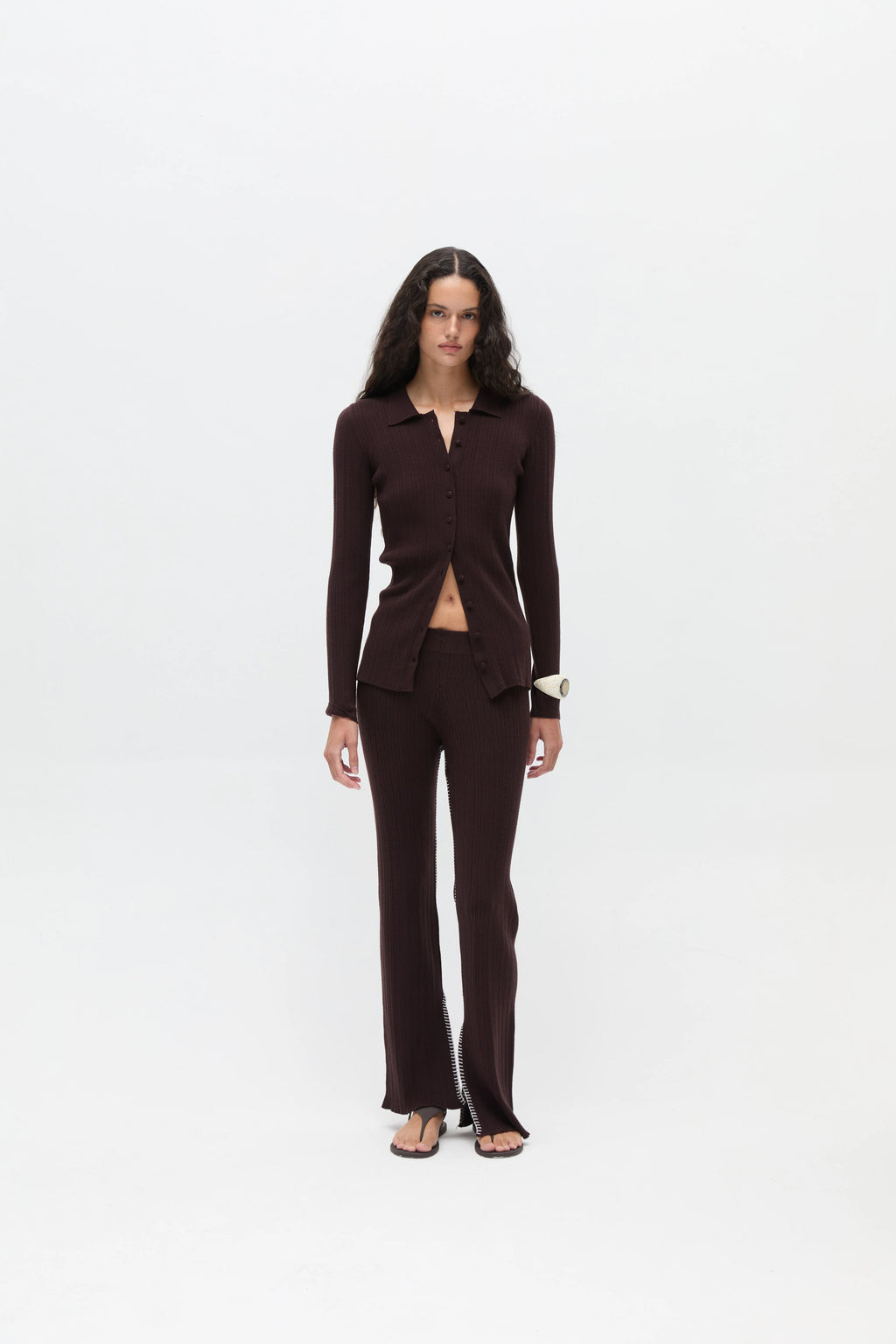 RHEA Knitted Collared Cardigan