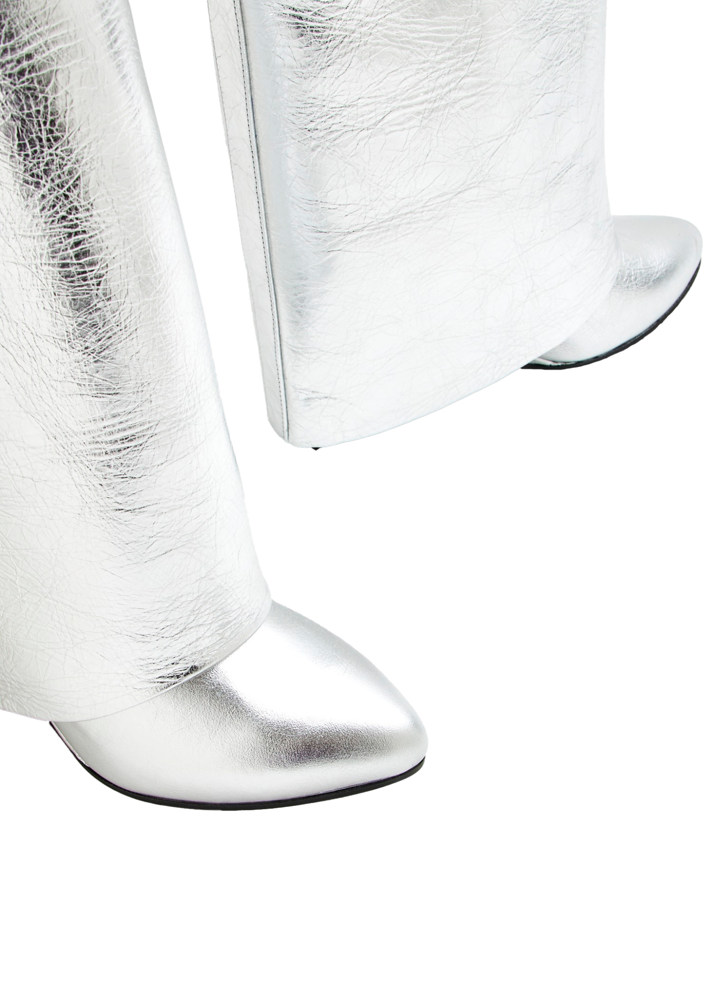 SHARK LOCK BOOTS SILVERY LEATHER