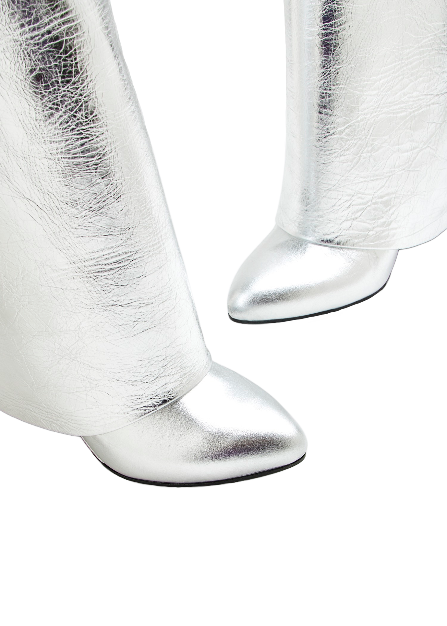 SHARK LOCK BOOTS SILVERY LEATHER