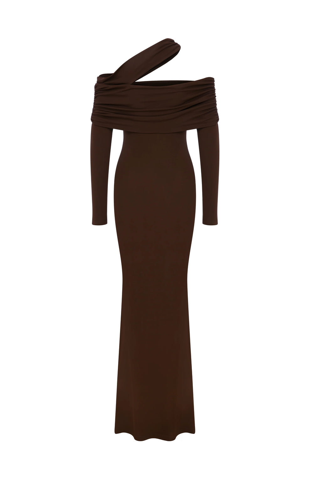SIA Off The Shoulder Long Sleeved  Maxi Dress With Neck Details