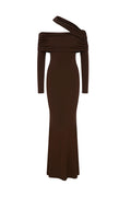 SIA Off The Shoulder Long Sleeved  Maxi Dress With Neck Details