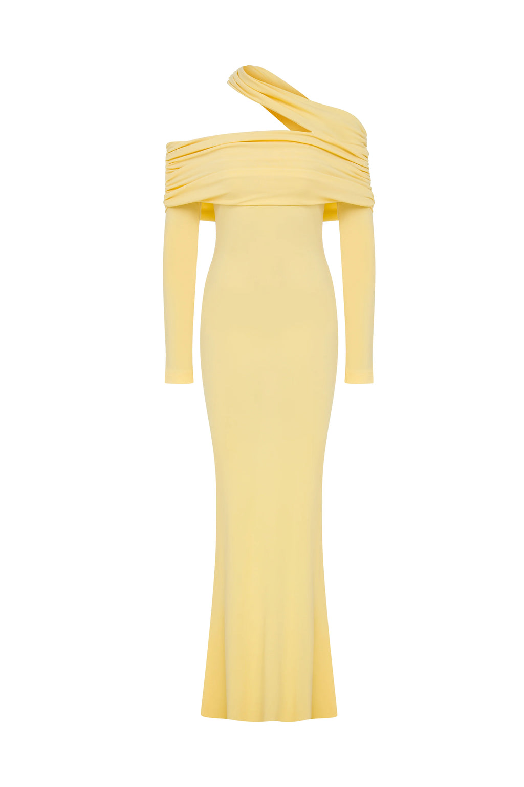 SIA Off The Shoulder Long Sleeved Maxi Dress With Neck Details
