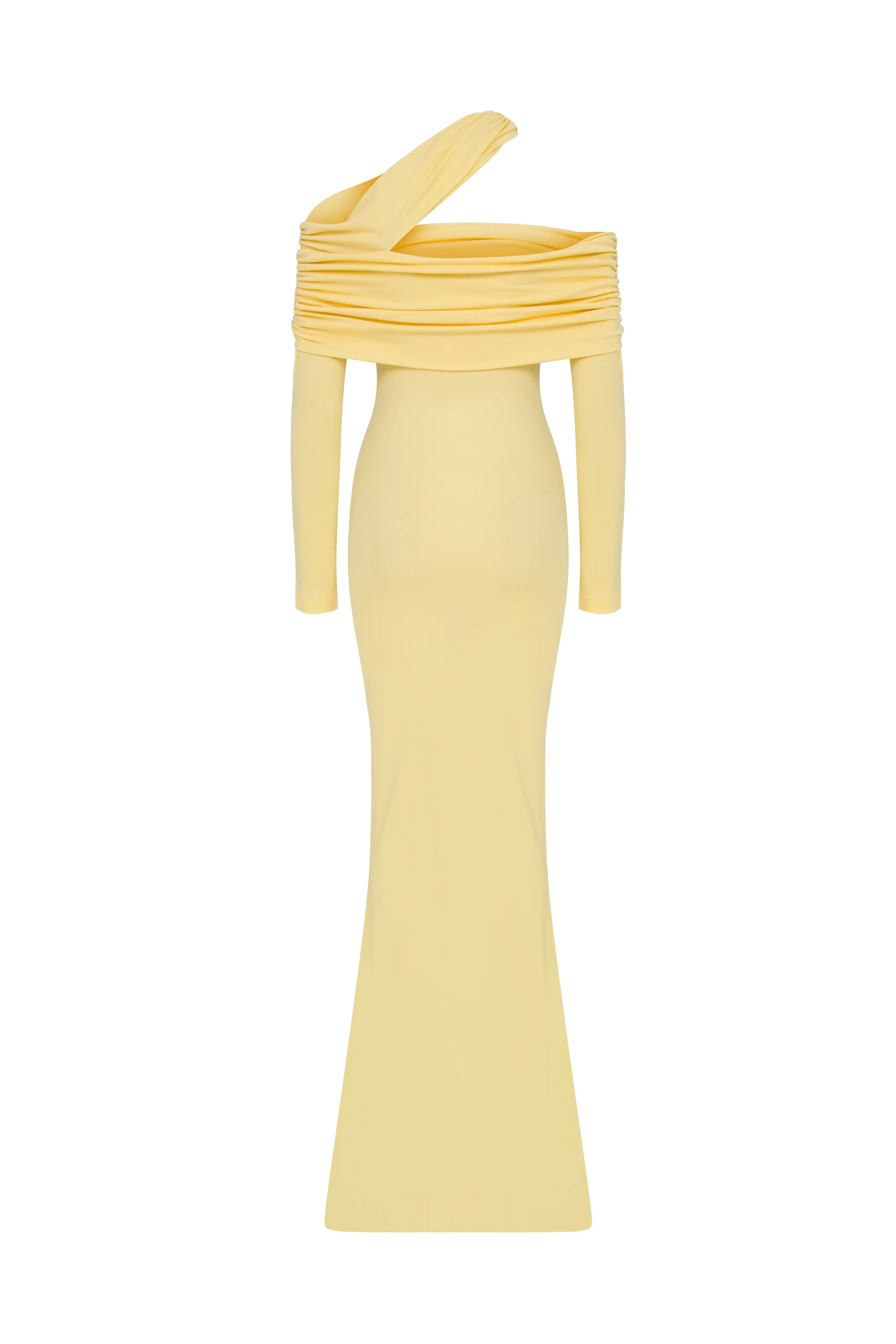 SIA Off The Shoulder Long Sleeved Maxi Dress With Neck Details