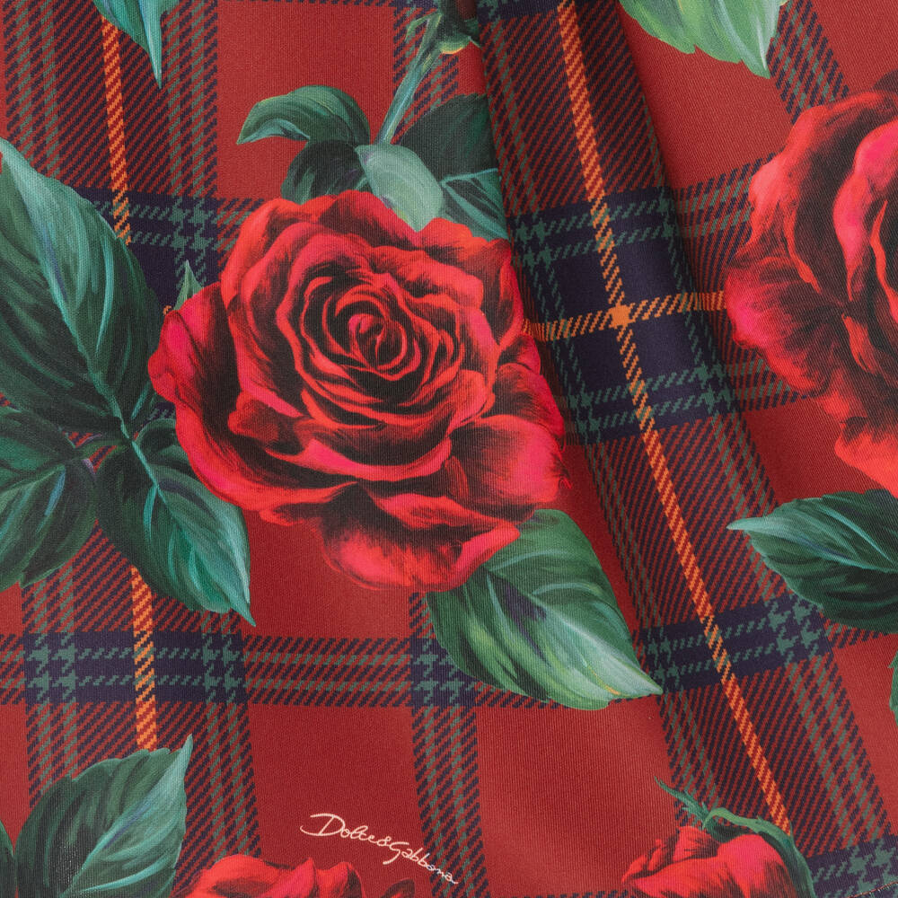 SLEEVELESS DRESS TARTAN ROSE DOLCE & GABBANA