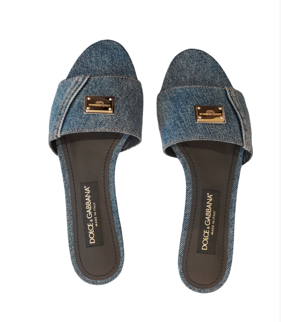 CIABATTA FLAT PATCH DENIM