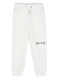 PANTS LOGO PRINT TRACK WHITE GIVENCHY