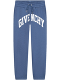 PANTS BLUE  LOGO PRINT BLEND TROUSERS GIVENCHY BOY