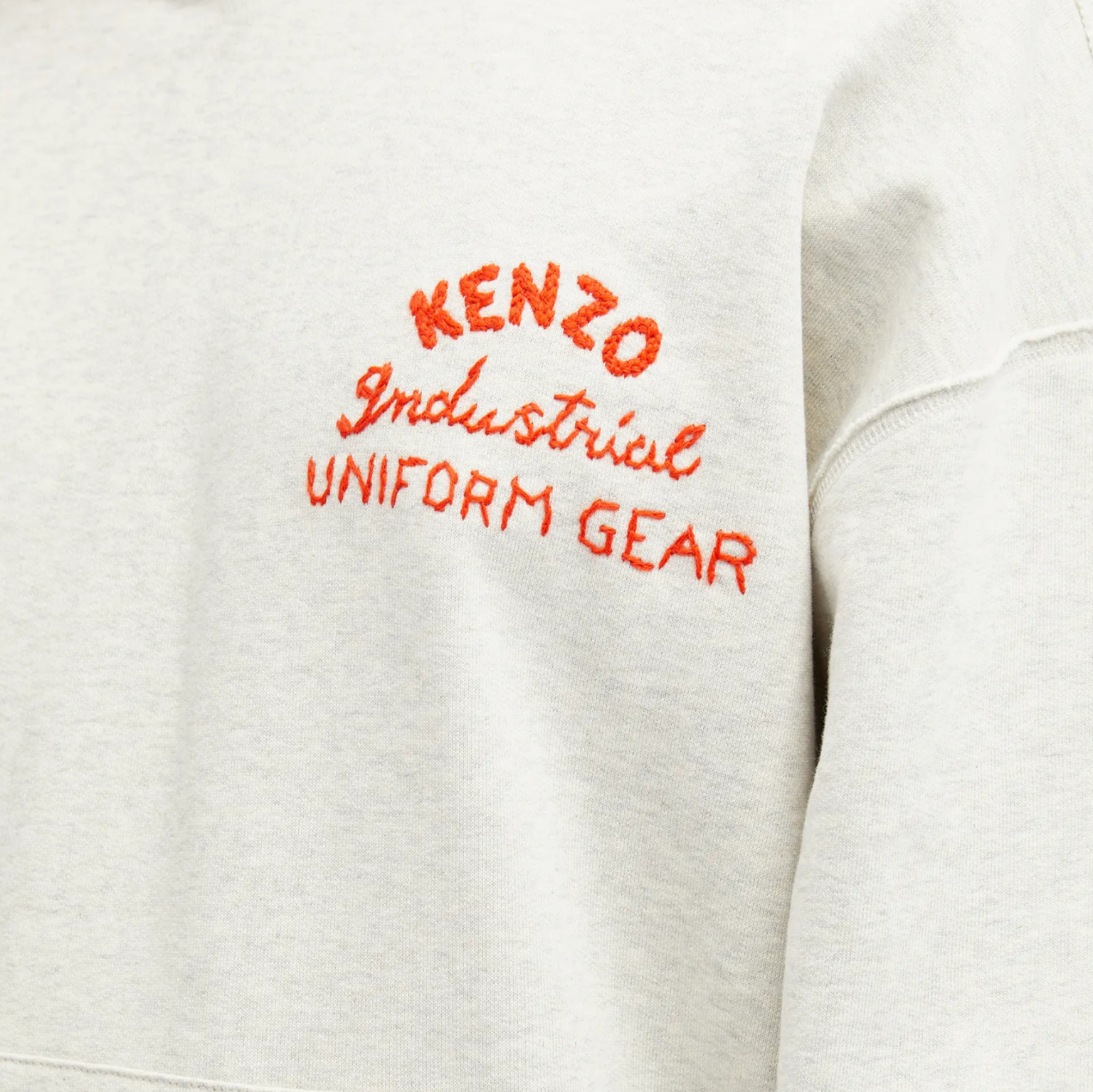HOODIE GREY LOGO RED