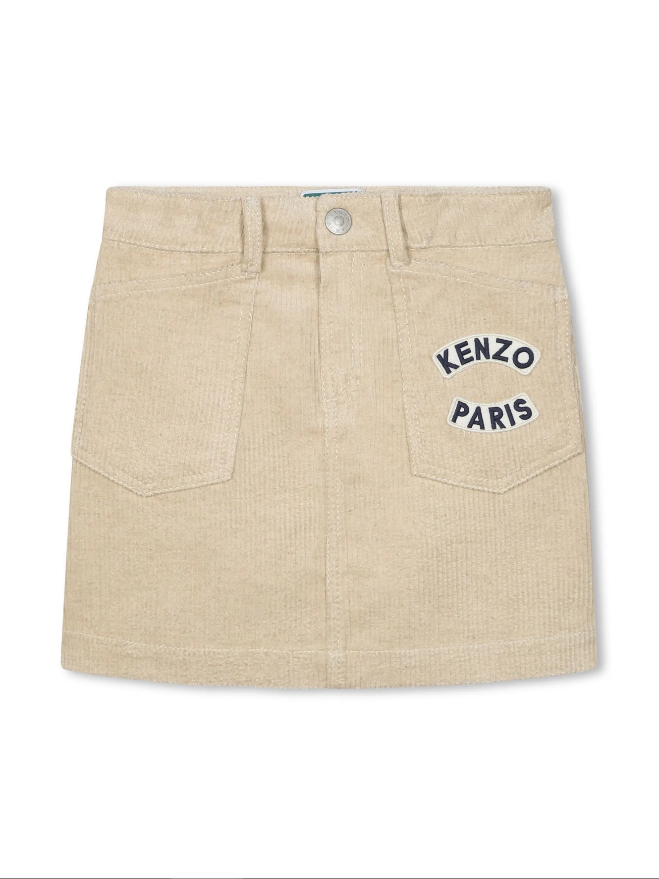 SKIRT BEIGE LOGO APPLIQUE CORDUROY GIRL