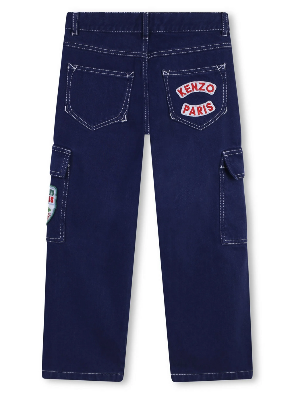 CARGO JEAN BLUE WITH PATCH KENZO