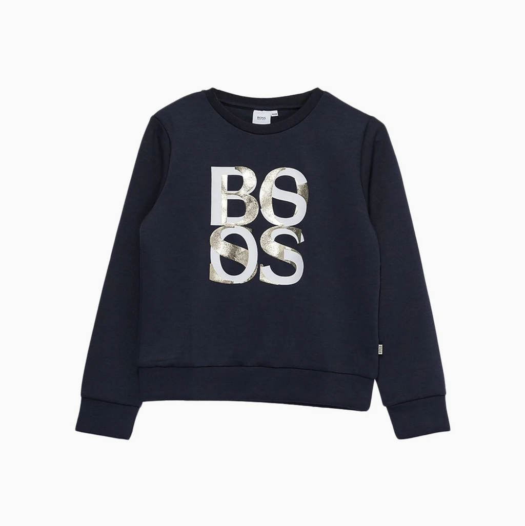 T-SHIRT NEGRA Y DORADA M/L HUGO BOSS GIRL
