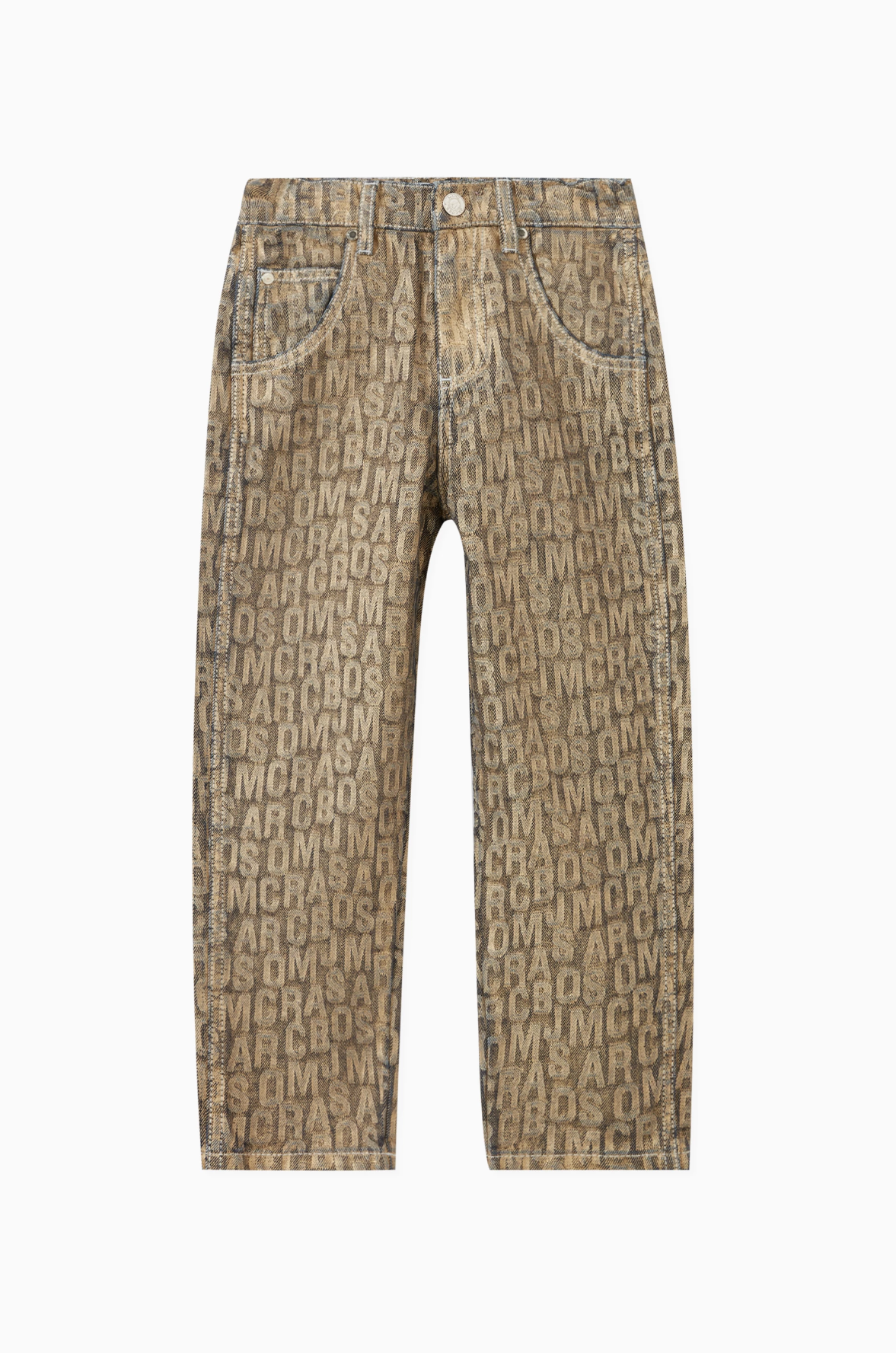PANTS GOLD ALL OVER LOGO DISTRESSED