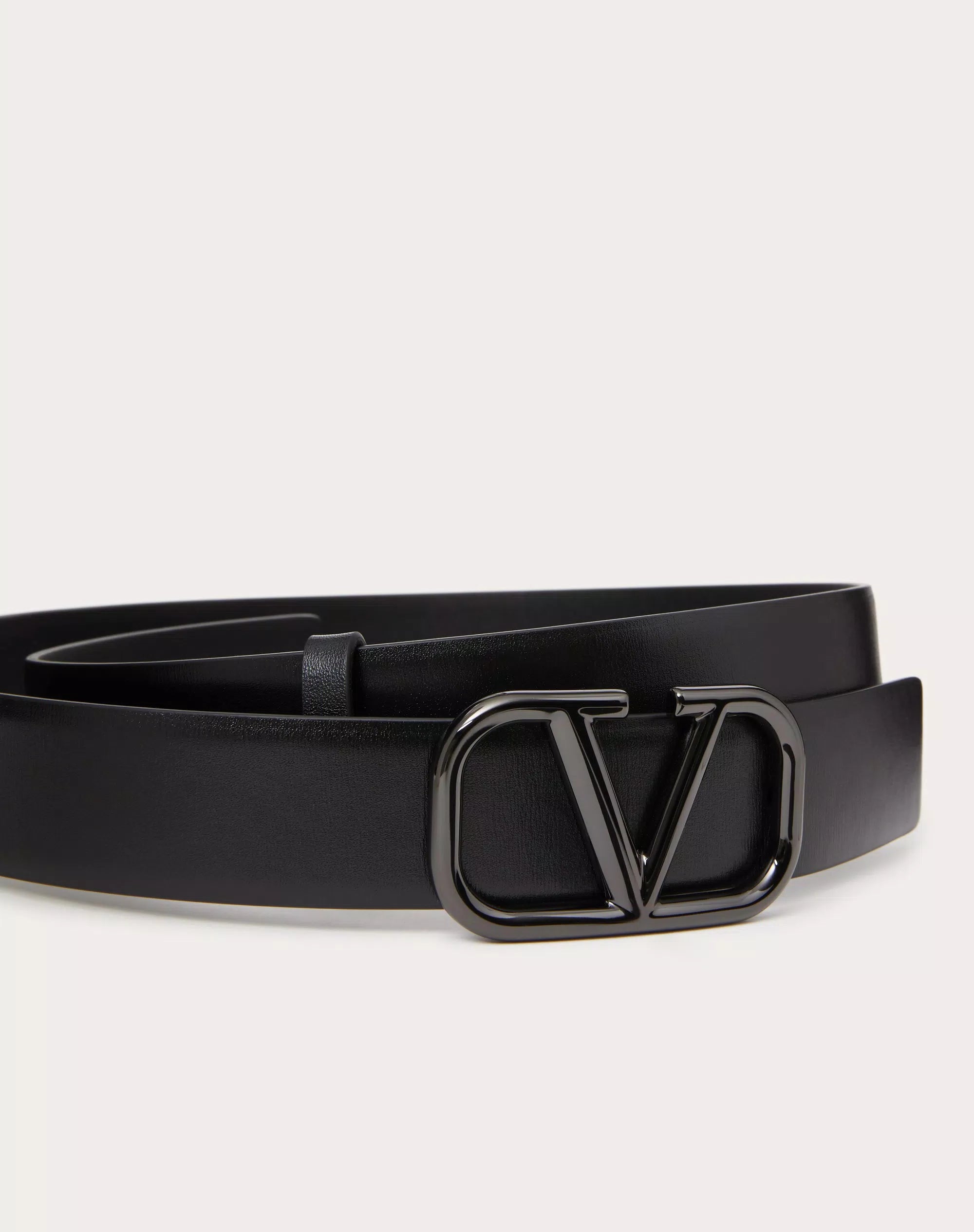 VLOGO SIGNATURE BUCKLE BELT NERO