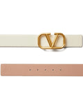 VLOGO SIGNATURE REVERSIBLE BELT IN GLOSSY