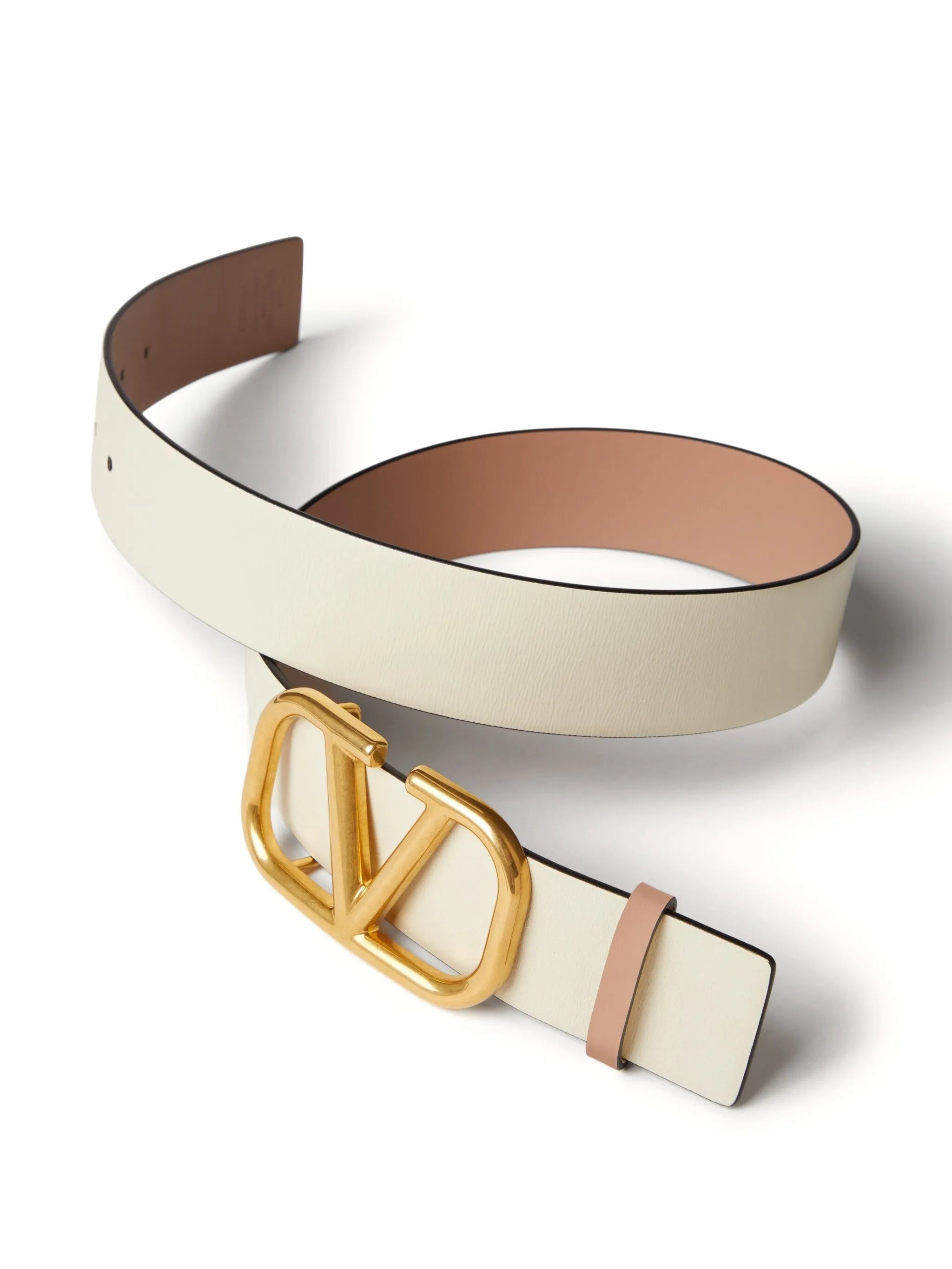 VLOGO SIGNATURE REVERSIBLE BELT IN GLOSSY