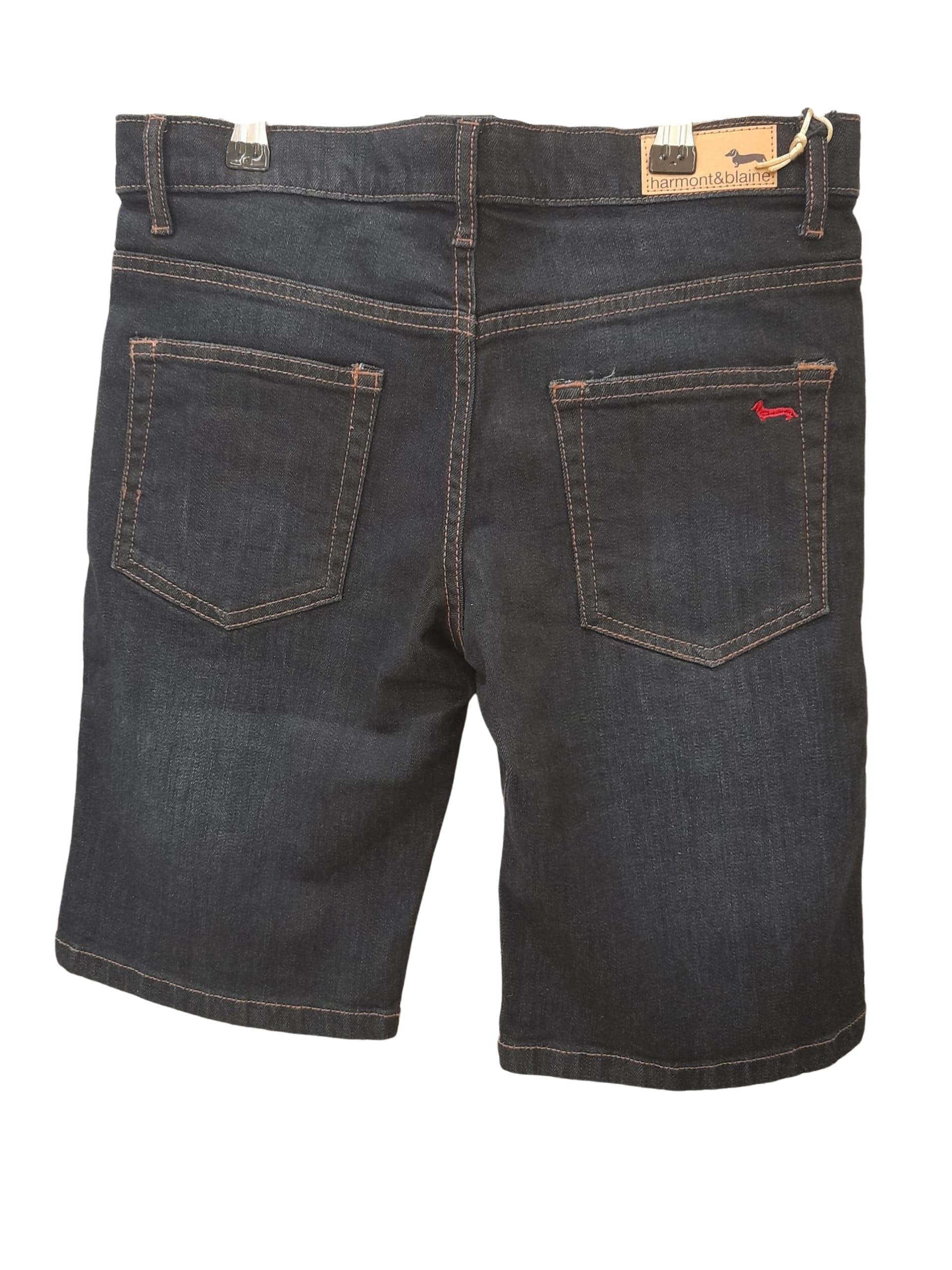BERMUDA DENIM JEANS BLU