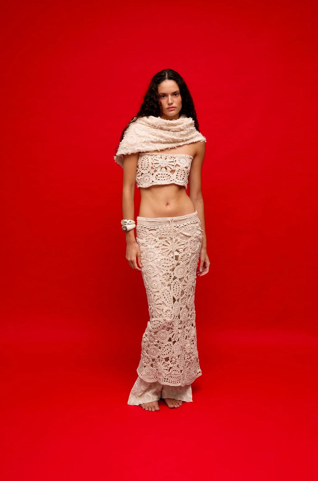 YONA Knitted Sleeveless Top With  Hemstitched Details