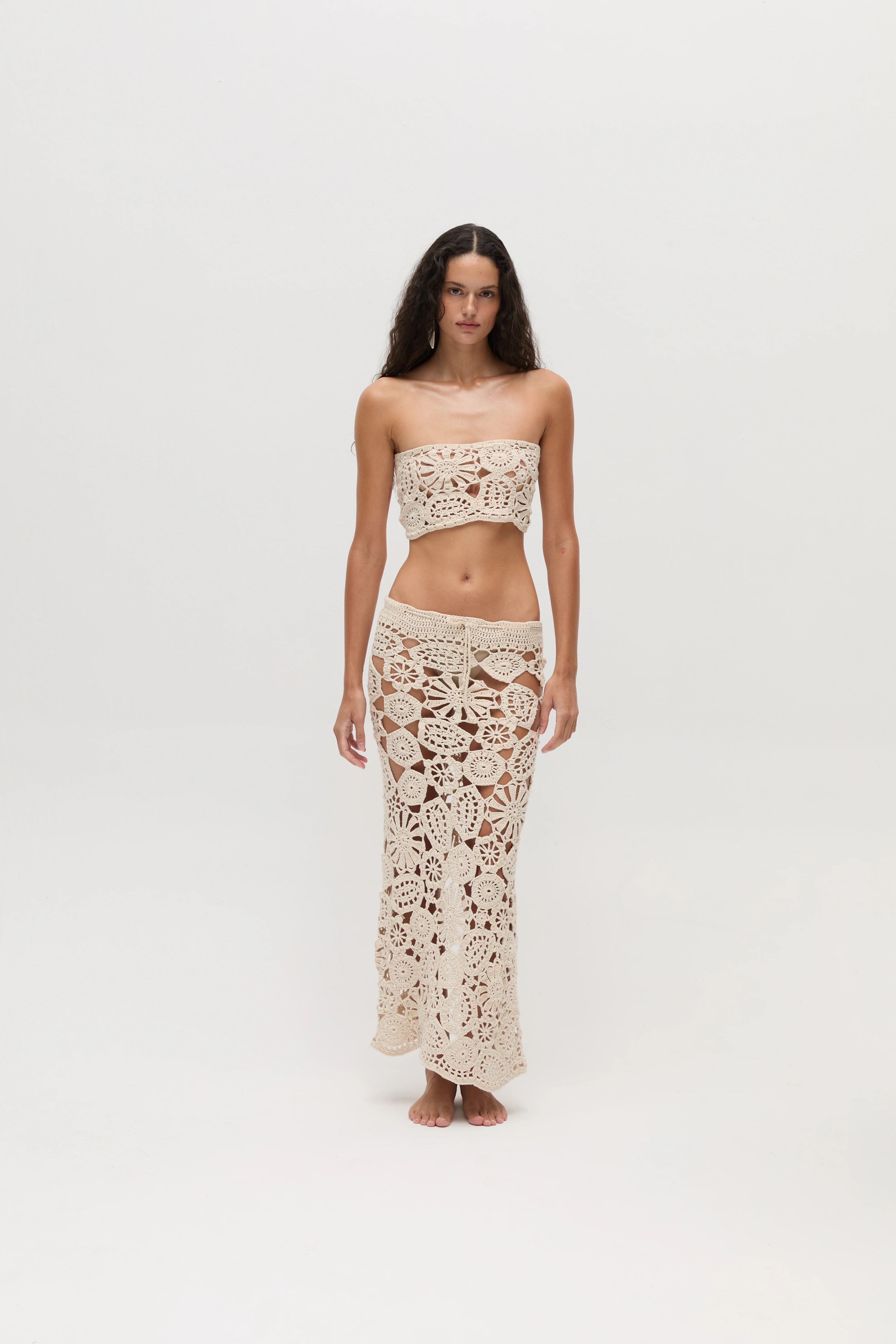 YONA Knitted Sleeveless Top With  Hemstitched Details