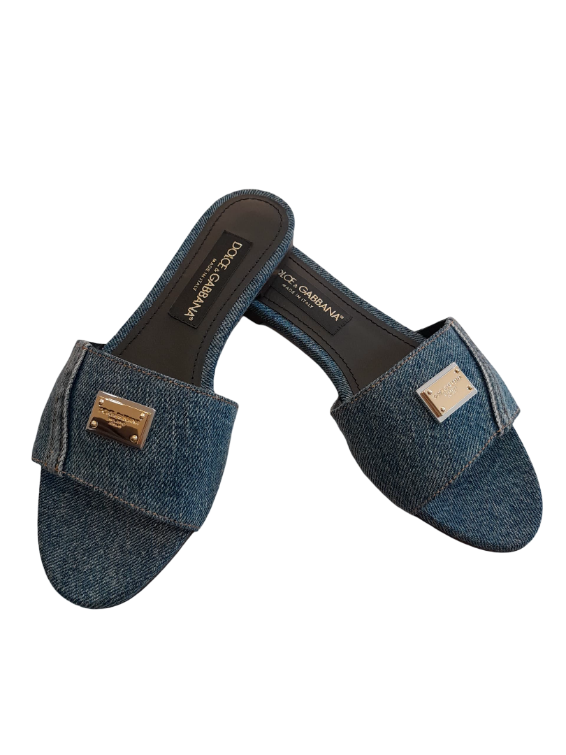 CIABATTA FLAT PATCH DENIM