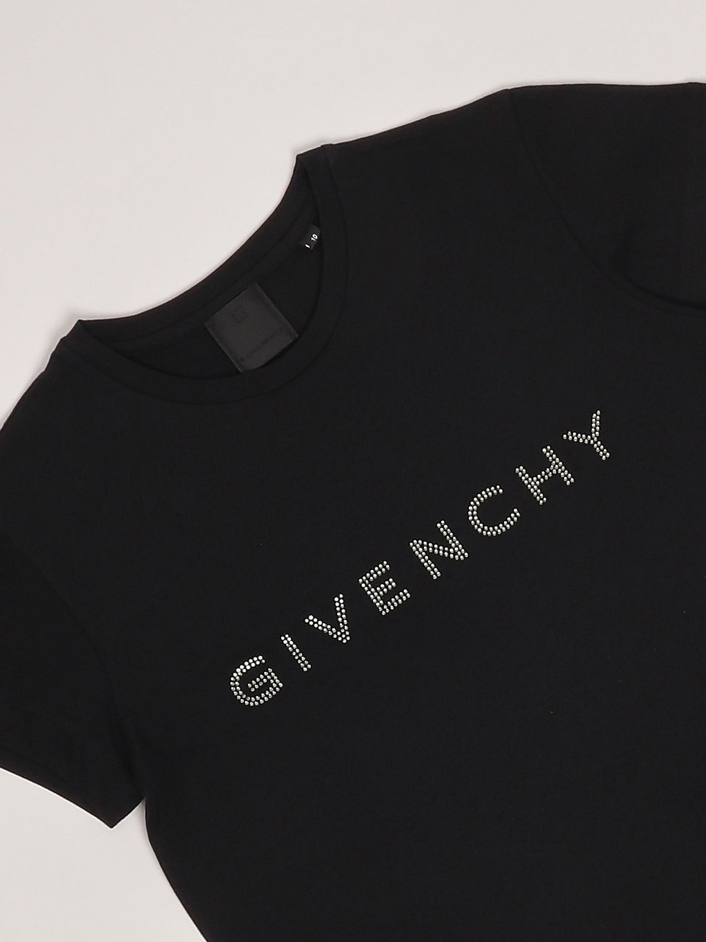T-SHIRT WITH RHINESTONE LOGO GIVENCHY