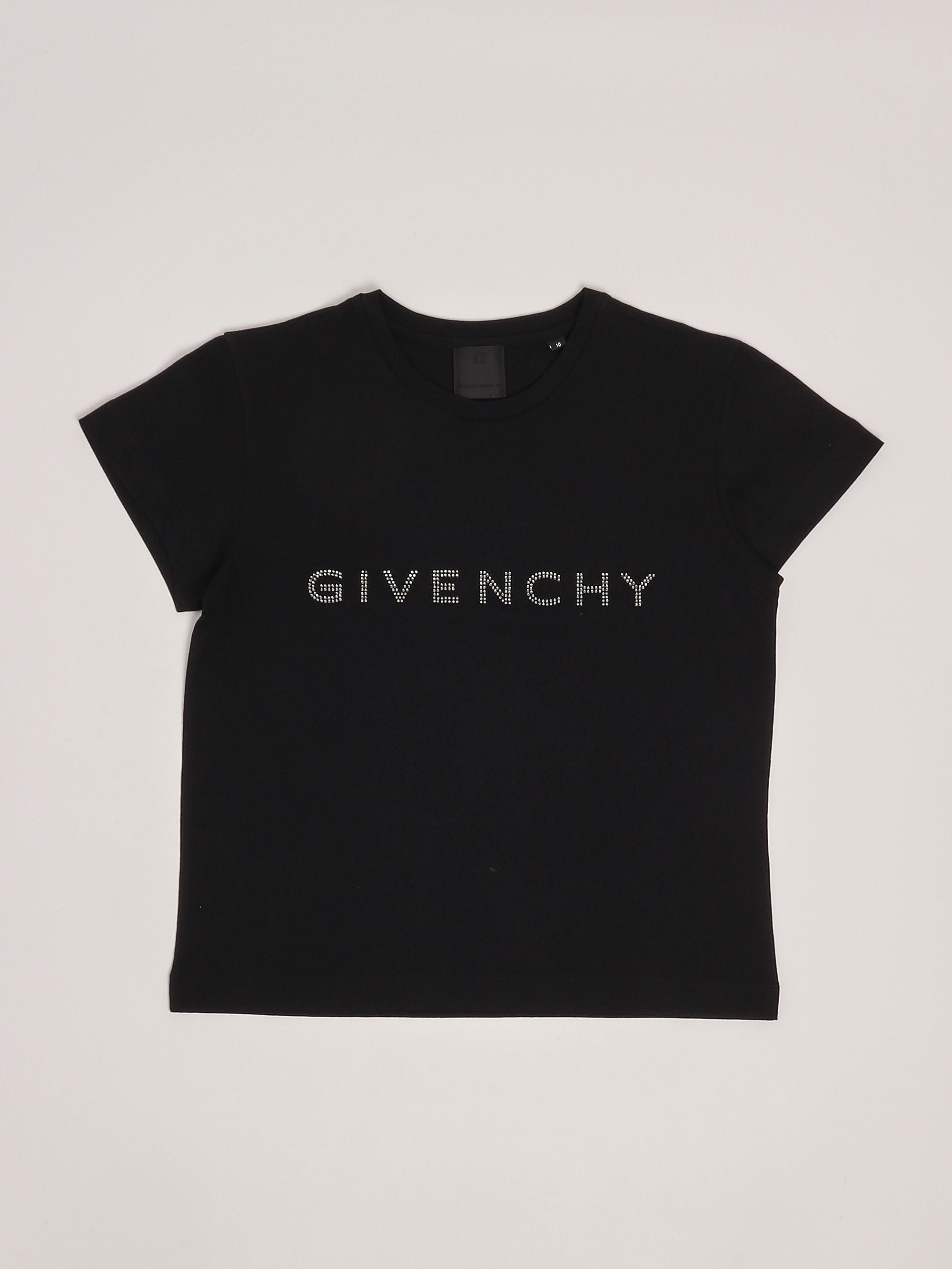 T-SHIRT WITH RHINESTONE LOGO GIVENCHY