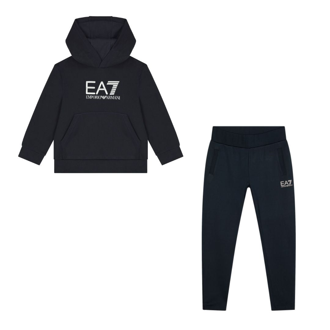 CONJUNTO DARK BLUE CON HOODIE ARMANI BOY