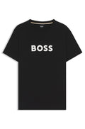 T-SHIRT BLACK & WHITE PRINT LOGO BOSS