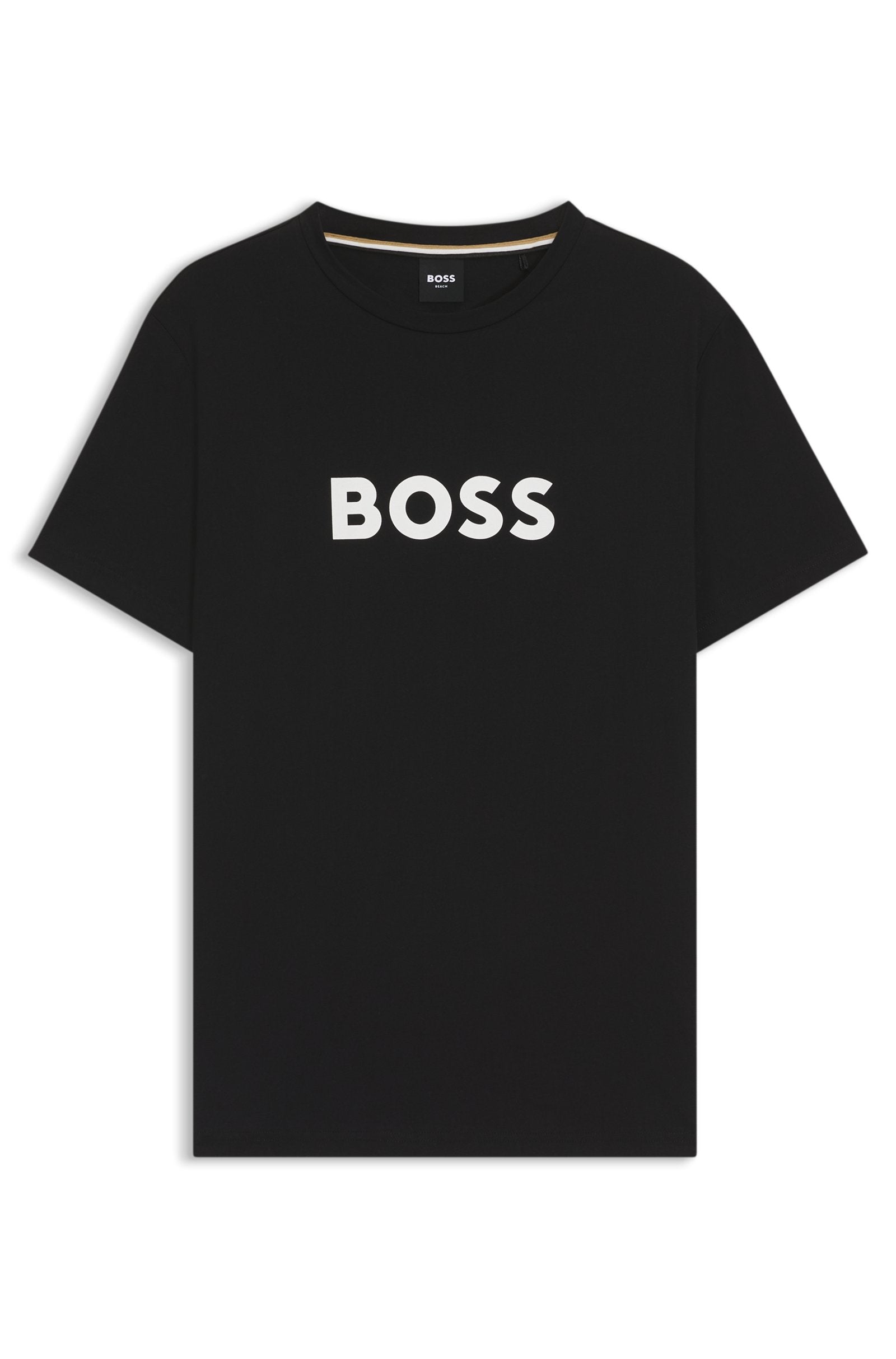T-SHIRT BLACK & WHITE PRINT LOGO BOSS