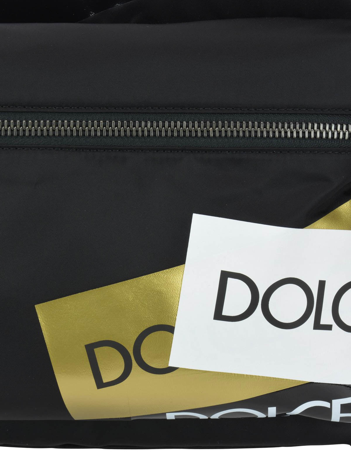 ZAINO NYLON-LOGO BLACK-MULTICOLOR BAG