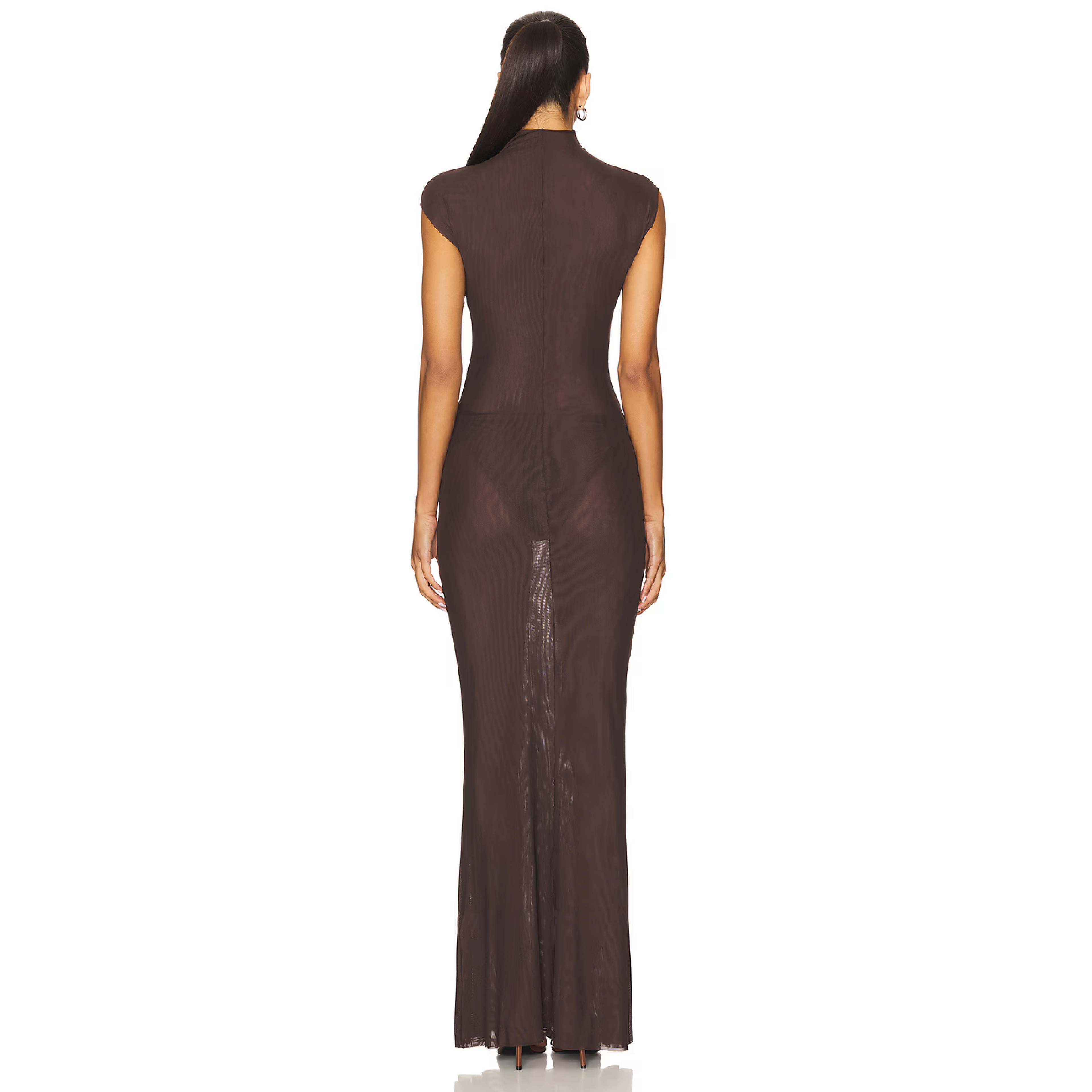 DRESS BROWN LAISSA MESH