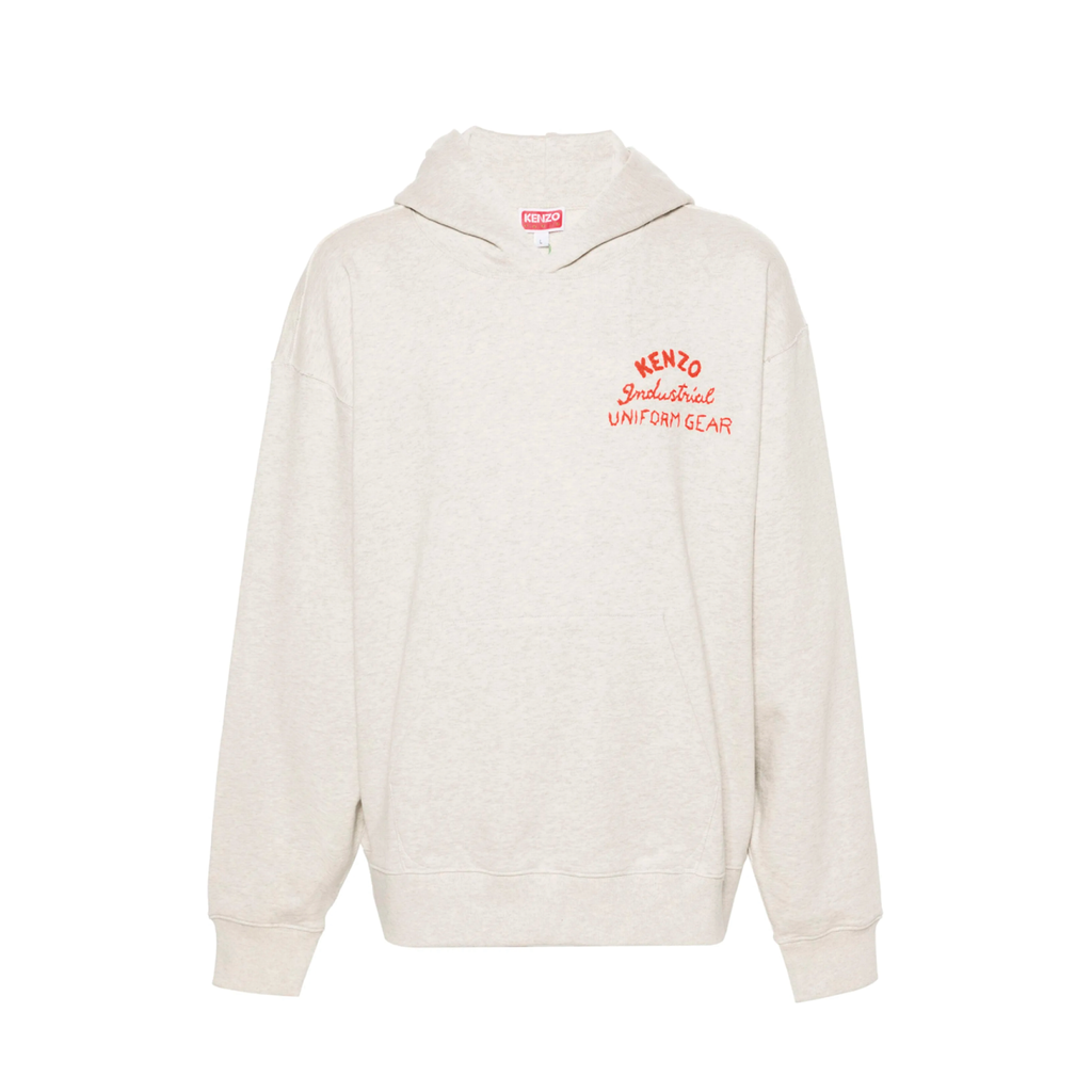 HOODIE GREY LOGO RED